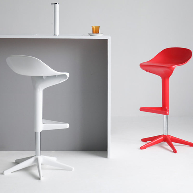 Modern Liftable Bar-stool Low Back Bar Stool with Metal Legs Clearhalo 'Bar Furniture' 'Bar Stools' 'bar_stools' 'furn' 'furn_bar_stools' 'Furniture' 'furniture_bar_stools' 'Kitchen & Dining Furniture' 4769011