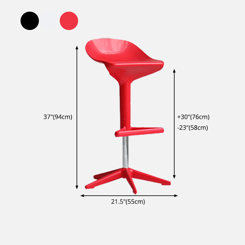Modern Liftable Bar-stool Low Back Bar Stool with Metal Legs Clearhalo 'Bar Furniture' 'Bar Stools' 'bar_stools' 'furn' 'furn_bar_stools' 'Furniture' 'furniture_bar_stools' 'Kitchen & Dining Furniture' 4769017