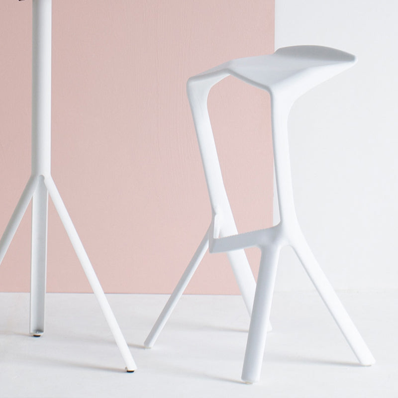Modern Style Bar-stool Plastic Backless Bar Stool for Kitchen Bar with Plastic Legs Clearhalo 'Bar Furniture' 'Bar Stools' 'bar_stools' 'furn' 'furn_bar_stools' 'Furniture' 'furniture_bar_stools' 'Kitchen & Dining Furniture' 4769019