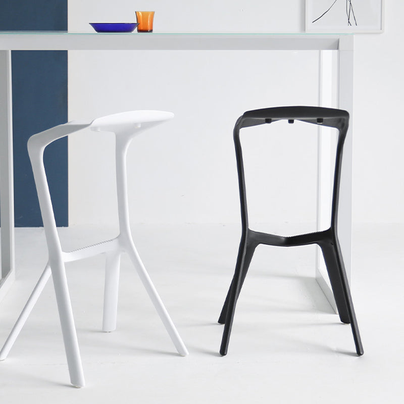 Modern Style Bar-stool Plastic Backless Bar Stool for Kitchen Bar with Plastic Legs Clearhalo 'Bar Furniture' 'Bar Stools' 'bar_stools' 'furn' 'furn_bar_stools' 'Furniture' 'furniture_bar_stools' 'Kitchen & Dining Furniture' 4769022