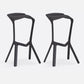 Modern Style Bar-stool Plastic Backless Bar Stool for Kitchen Bar with Plastic Legs Black 2 Piece Set Clearhalo 'Bar Furniture' 'Bar Stools' 'bar_stools' 'furn' 'furn_bar_stools' 'Furniture' 'furniture_bar_stools' 'Kitchen & Dining Furniture' 4769025