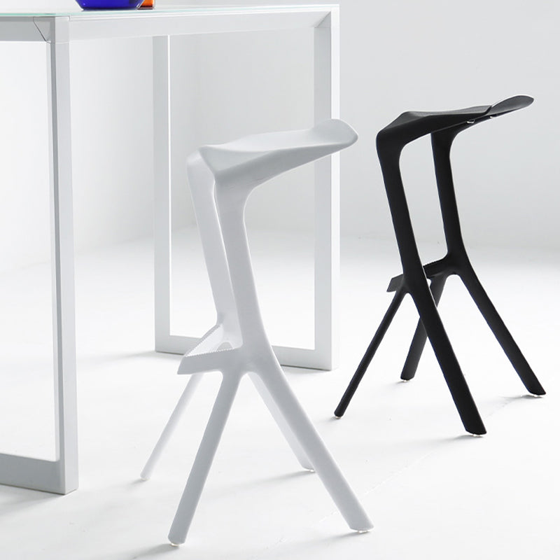 Modern Style Bar-stool Plastic Backless Bar Stool for Kitchen Bar with Plastic Legs Clearhalo 'Bar Furniture' 'Bar Stools' 'bar_stools' 'furn' 'furn_bar_stools' 'Furniture' 'furniture_bar_stools' 'Kitchen & Dining Furniture' 4769030