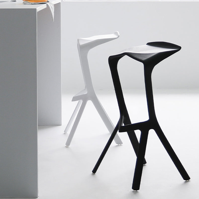 Modern Style Bar-stool Plastic Backless Bar Stool for Kitchen Bar with Plastic Legs Clearhalo 'Bar Furniture' 'Bar Stools' 'bar_stools' 'furn' 'furn_bar_stools' 'Furniture' 'furniture_bar_stools' 'Kitchen & Dining Furniture' 4769031
