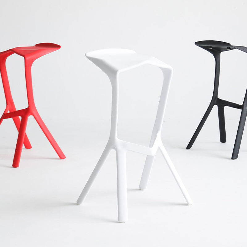 Modern Style Bar-stool Plastic Backless Bar Stool for Kitchen Bar with Plastic Legs Clearhalo 'Bar Furniture' 'Bar Stools' 'bar_stools' 'furn' 'furn_bar_stools' 'Furniture' 'furniture_bar_stools' 'Kitchen & Dining Furniture' 4769035