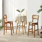 Contemporary Wood Bar and Counter Stool Rattan Low Back Stool with 4 Legs Clearhalo 'Bar Furniture' 'Bar Stools' 'bar_stools' 'furn' 'furn_bar_stools' 'Furniture' 'furniture_bar_stools' 'Kitchen & Dining Furniture' 4769037