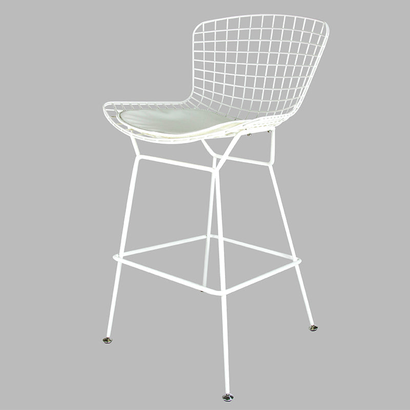 Contemporary Rectangle Bar and Counter Stool Metal Stool with 4 Legs Clearhalo 'Bar Furniture' 'Bar Stools' 'bar_stools' 'furn' 'furn_bar_stools' 'Furniture' 'furniture_bar_stools' 'Kitchen & Dining Furniture' 4769063