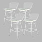 Contemporary Rectangle Bar and Counter Stool Metal Stool with 4 Legs White 4 Piece Set Clearhalo 'Bar Furniture' 'Bar Stools' 'bar_stools' 'furn' 'furn_bar_stools' 'Furniture' 'furniture_bar_stools' 'Kitchen & Dining Furniture' 4769064