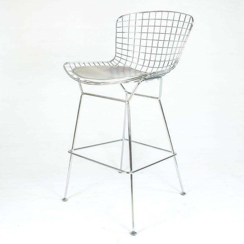 Contemporary Rectangle Bar and Counter Stool Metal Stool with 4 Legs Clearhalo 'Bar Furniture' 'Bar Stools' 'bar_stools' 'furn' 'furn_bar_stools' 'Furniture' 'furniture_bar_stools' 'Kitchen & Dining Furniture' 4769065