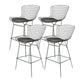 Contemporary Rectangle Bar and Counter Stool Metal Stool with 4 Legs Black 4 Piece Set Clearhalo 'Bar Furniture' 'Bar Stools' 'bar_stools' 'furn' 'furn_bar_stools' 'Furniture' 'furniture_bar_stools' 'Kitchen & Dining Furniture' 4769071