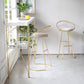 Scandinavian Bar and Counter Stool Low Back Stool with Sled Base in Gold Clearhalo 'Bar Furniture' 'Bar Stools' 'bar_stools' 'Furniture' 'furniture_bar_stools' 'Kitchen & Dining Furniture' 4769073