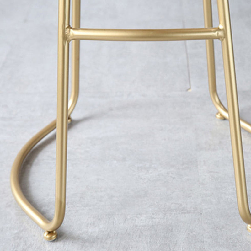 Scandinavian Bar and Counter Stool Low Back Stool with Sled Base in Gold Clearhalo 'Bar Furniture' 'Bar Stools' 'bar_stools' 'Furniture' 'furniture_bar_stools' 'Kitchen & Dining Furniture' 4769079