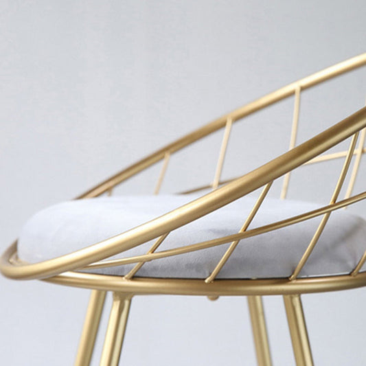 Scandinavian Bar and Counter Stool Low Back Stool with Sled Base in Gold Clearhalo 'Bar Furniture' 'Bar Stools' 'bar_stools' 'Furniture' 'furniture_bar_stools' 'Kitchen & Dining Furniture' 4769081