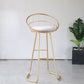 Scandinavian Bar and Counter Stool Low Back Stool with Sled Base in Gold Clearhalo 'Bar Furniture' 'Bar Stools' 'bar_stools' 'Furniture' 'furniture_bar_stools' 'Kitchen & Dining Furniture' 4769083