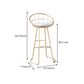 Scandinavian Bar and Counter Stool Low Back Stool with Sled Base in Gold Clearhalo 'Bar Furniture' 'Bar Stools' 'bar_stools' 'Furniture' 'furniture_bar_stools' 'Kitchen & Dining Furniture' 4769086