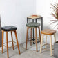 Modern Style Bar-stool PU Leather Counter Bar Stool with Wooden Legs Clearhalo 'Bar Furniture' 'Bar Stools' 'bar_stools' 'furn' 'furn_bar_stools' 'Furniture' 'furniture_bar_stools' 'Kitchen & Dining Furniture' 4769090