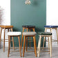 Modern Style Bar-stool PU Leather Counter Bar Stool with Wooden Legs Clearhalo 'Bar Furniture' 'Bar Stools' 'bar_stools' 'furn' 'furn_bar_stools' 'Furniture' 'furniture_bar_stools' 'Kitchen & Dining Furniture' 4769095