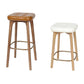 Modern Style Bar-stool PU Leather Counter Bar Stool with Wooden Legs Clearhalo 'Bar Furniture' 'Bar Stools' 'bar_stools' 'furn' 'furn_bar_stools' 'Furniture' 'furniture_bar_stools' 'Kitchen & Dining Furniture' 4769097