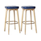 Modern Style Bar-stool PU Leather Counter Bar Stool with Wooden Legs Wood 2 Piece Set Bar Stool(30"H) Clearhalo 'Bar Furniture' 'Bar Stools' 'bar_stools' 'furn' 'furn_bar_stools' 'Furniture' 'furniture_bar_stools' 'Kitchen & Dining Furniture' 4769100