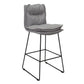Metal Contemporary Kitchen Dining Room Armless Stool Low Back Bar Stool Light Gray 1 Piece Clearhalo 'Bar Furniture' 'Bar Stools' 'bar_stools' 'Furniture' 'furniture_bar_stools' 'Kitchen & Dining Furniture' 4769111