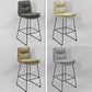 Metal Contemporary Kitchen Dining Room Armless Stool Low Back Bar Stool Clearhalo 'Bar Furniture' 'Bar Stools' 'bar_stools' 'Furniture' 'furniture_bar_stools' 'Kitchen & Dining Furniture' 4769130
