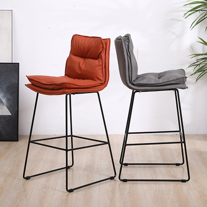 Metal Contemporary Kitchen Dining Room Armless Stool Low Back Bar Stool Clearhalo 'Bar Furniture' 'Bar Stools' 'bar_stools' 'Furniture' 'furniture_bar_stools' 'Kitchen & Dining Furniture' 4769132