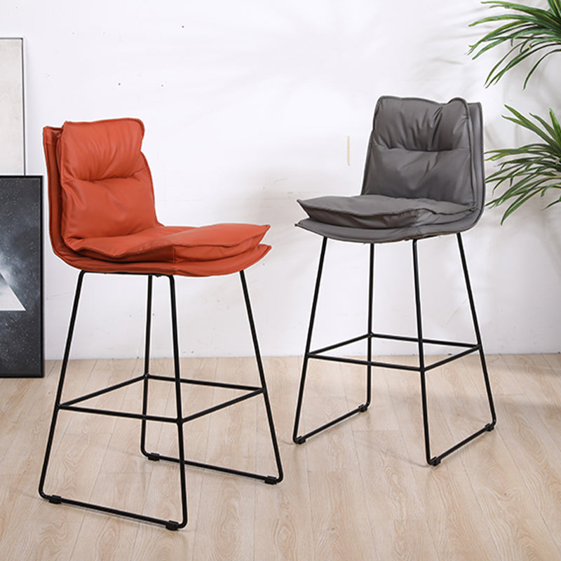 Metal Contemporary Kitchen Dining Room Armless Stool Low Back Bar Stool Clearhalo 'Bar Furniture' 'Bar Stools' 'bar_stools' 'Furniture' 'furniture_bar_stools' 'Kitchen & Dining Furniture' 4769136