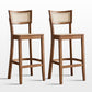 Contemporary Wood Kitchen Dining Room Stool Low Back Bar Armless Stool Walnut 2 Piece Set Clearhalo 'Bar Furniture' 'Bar Stools' 'bar_stools' 'furn' 'furn_bar_stools' 'Furniture' 'furniture_bar_stools' 'Kitchen & Dining Furniture' 4769143