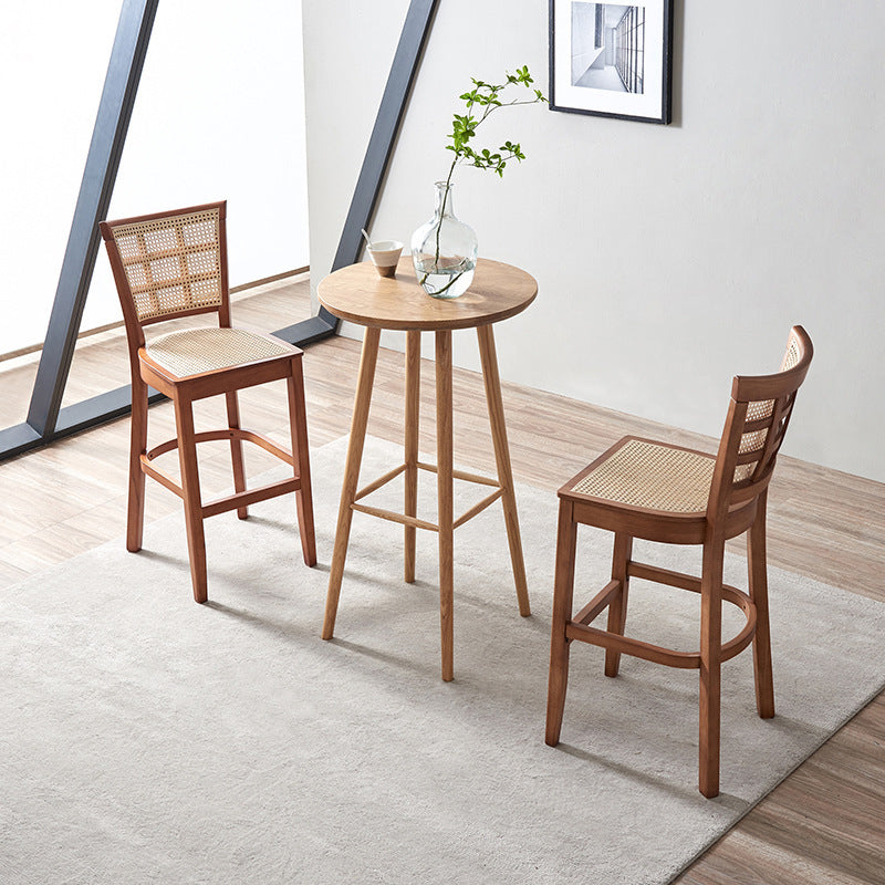 Contemporary Wood Kitchen Dining Room Stool Low Back Bar Armless Stool Clearhalo 'Bar Furniture' 'Bar Stools' 'bar_stools' 'furn' 'furn_bar_stools' 'Furniture' 'furniture_bar_stools' 'Kitchen & Dining Furniture' 4769155