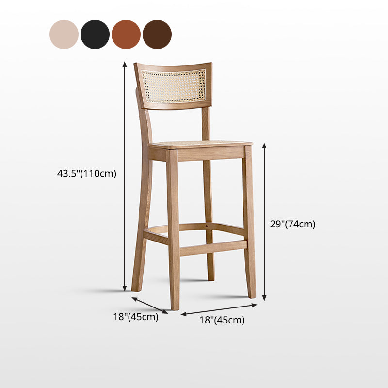Contemporary Wood Kitchen Dining Room Stool Low Back Bar Armless Stool Clearhalo 'Bar Furniture' 'Bar Stools' 'bar_stools' 'furn' 'furn_bar_stools' 'Furniture' 'furniture_bar_stools' 'Kitchen & Dining Furniture' 4769156