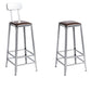 Industrial Leather Bar and Counter Stool Metal Stool with 4 Legs Clearhalo 'Bar Furniture' 'Bar Stools' 'bar_stools' 'furn' 'furn_bar_stools' 'Furniture' 'furniture_bar_stools' 'Kitchen & Dining Furniture' 4769164