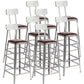 Industrial Leather Bar and Counter Stool Metal Stool with 4 Legs With Back 8 Piece Set Bar Stool(30"H) Clearhalo 'Bar Furniture' 'Bar Stools' 'bar_stools' 'furn' 'furn_bar_stools' 'Furniture' 'furniture_bar_stools' 'Kitchen & Dining Furniture' 4769176