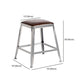 Industrial Leather Bar and Counter Stool Metal Stool with 4 Legs Clearhalo 'Bar Furniture' 'Bar Stools' 'bar_stools' 'furn' 'furn_bar_stools' 'Furniture' 'furniture_bar_stools' 'Kitchen & Dining Furniture' 4769182