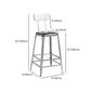 Industrial Leather Bar and Counter Stool Metal Stool with 4 Legs Clearhalo 'Bar Furniture' 'Bar Stools' 'bar_stools' 'furn' 'furn_bar_stools' 'Furniture' 'furniture_bar_stools' 'Kitchen & Dining Furniture' 4769183