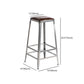 Industrial Leather Bar and Counter Stool Metal Stool with 4 Legs Clearhalo 'Bar Furniture' 'Bar Stools' 'bar_stools' 'furn' 'furn_bar_stools' 'Furniture' 'furniture_bar_stools' 'Kitchen & Dining Furniture' 4769186