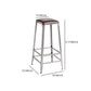 Industrial Leather Bar and Counter Stool Metal Stool with 4 Legs Clearhalo 'Bar Furniture' 'Bar Stools' 'bar_stools' 'furn' 'furn_bar_stools' 'Furniture' 'furniture_bar_stools' 'Kitchen & Dining Furniture' 4769188
