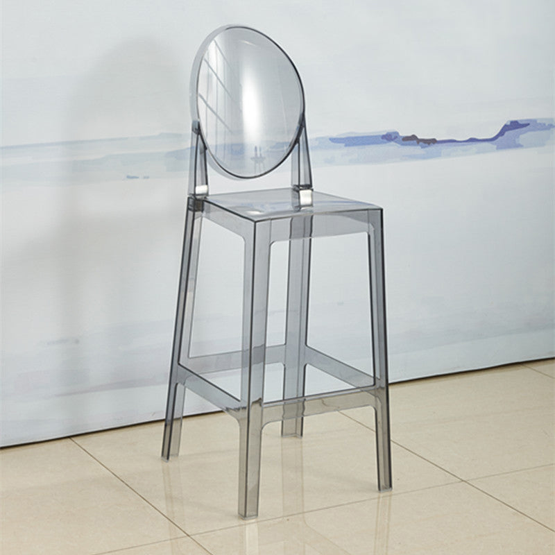 Scandinavian Design Plastic Counter Barstools Full Back Stools for Home Black 1 Piece Bar Stool(30"H) Clearhalo 'Bar Furniture' 'Bar Stools' 'bar_stools' 'furn' 'furn_bar_stools' 'Furniture' 'furniture_bar_stools' 'Kitchen & Dining Furniture' 4769190