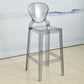 Scandinavian Design Plastic Counter Barstools Full Back Stools for Home Black Clear 1 Piece Bar Stool(30"H) Clearhalo 'Bar Furniture' 'Bar Stools' 'bar_stools' 'furn' 'furn_bar_stools' 'Furniture' 'furniture_bar_stools' 'Kitchen & Dining Furniture' 4769207