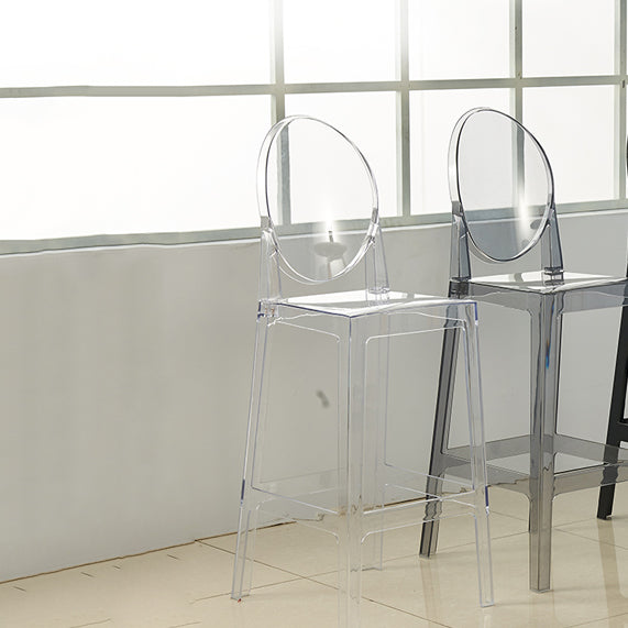 Scandinavian Design Plastic Counter Barstools Full Back Stools for Home Clearhalo 'Bar Furniture' 'Bar Stools' 'bar_stools' 'furn' 'furn_bar_stools' 'Furniture' 'furniture_bar_stools' 'Kitchen & Dining Furniture' 4769211