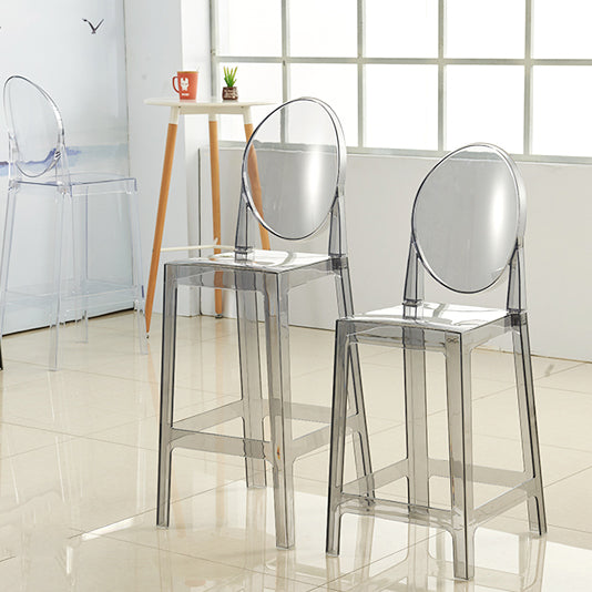 Scandinavian Design Plastic Counter Barstools Full Back Stools for Home Clearhalo 'Bar Furniture' 'Bar Stools' 'bar_stools' 'furn' 'furn_bar_stools' 'Furniture' 'furniture_bar_stools' 'Kitchen & Dining Furniture' 4769213