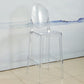 Scandinavian Design Plastic Counter Barstools Full Back Stools for Home Transparent 1 Piece Bar Stool(30"H) Clearhalo 'Bar Furniture' 'Bar Stools' 'bar_stools' 'furn' 'furn_bar_stools' 'Furniture' 'furniture_bar_stools' 'Kitchen & Dining Furniture' 4769214