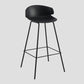 Contemporary Design Plastic Counter Barstools Low Back Stools for Home Black 1 Piece Clearhalo 'Bar Furniture' 'Bar Stools' 'bar_stools' 'furn' 'furn_bar_stools' 'Furniture' 'furniture_bar_stools' 'Kitchen & Dining Furniture' 4769225