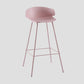 Contemporary Design Plastic Counter Barstools Low Back Stools for Home Pink 1 Piece Clearhalo 'Bar Furniture' 'Bar Stools' 'bar_stools' 'furn' 'furn_bar_stools' 'Furniture' 'furniture_bar_stools' 'Kitchen & Dining Furniture' 4769228