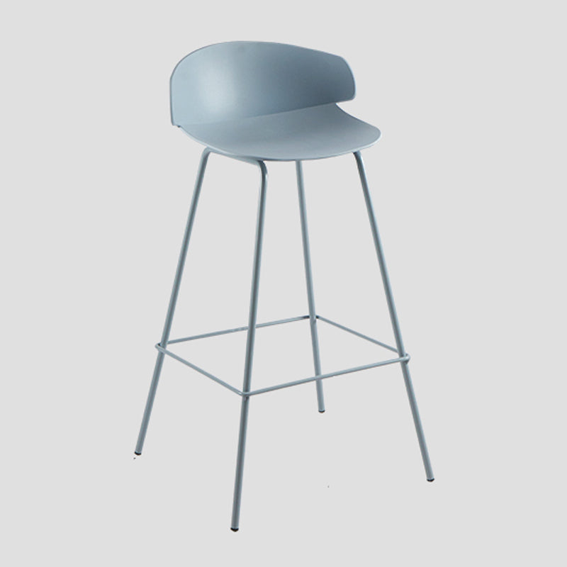 Contemporary Design Plastic Counter Barstools Low Back Stools for Home Blue 1 Piece Clearhalo 'Bar Furniture' 'Bar Stools' 'bar_stools' 'furn' 'furn_bar_stools' 'Furniture' 'furniture_bar_stools' 'Kitchen & Dining Furniture' 4769231