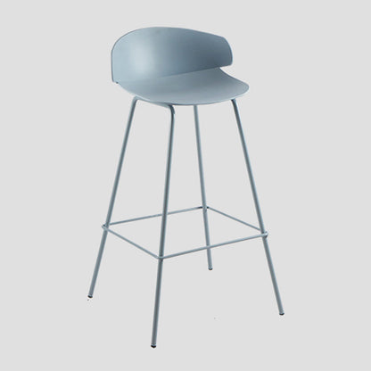 Contemporary Design Plastic Counter Barstools Low Back Stools for Home Blue 1 Piece Clearhalo 'Bar Furniture' 'Bar Stools' 'bar_stools' 'furn' 'furn_bar_stools' 'Furniture' 'furniture_bar_stools' 'Kitchen & Dining Furniture' 4769231