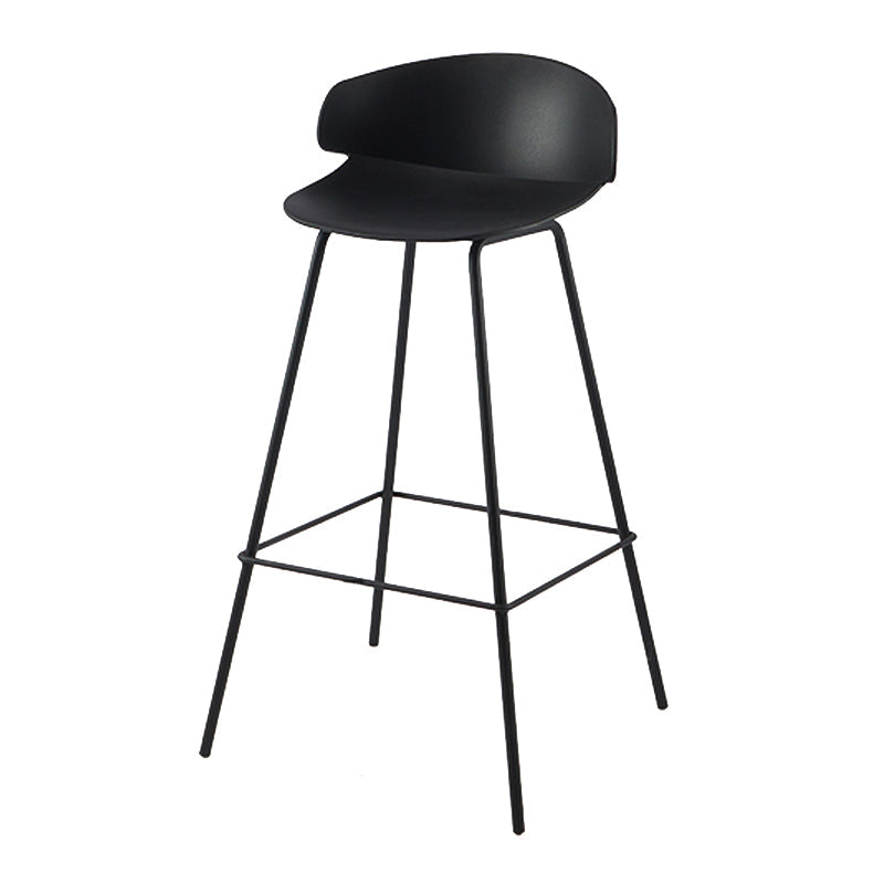 Contemporary Design Plastic Counter Barstools Low Back Stools for Home Clearhalo 'Bar Furniture' 'Bar Stools' 'bar_stools' 'furn' 'furn_bar_stools' 'Furniture' 'furniture_bar_stools' 'Kitchen & Dining Furniture' 4769232