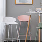 Contemporary Design Plastic Counter Barstools Low Back Stools for Home Clearhalo 'Bar Furniture' 'Bar Stools' 'bar_stools' 'furn' 'furn_bar_stools' 'Furniture' 'furniture_bar_stools' 'Kitchen & Dining Furniture' 4769238