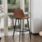 Contemporary Design Leather Counter Stool Low Back Armless Stools with Metal Base Clearhalo 'Bar Furniture' 'Bar Stools' 'bar_stools' 'furn' 'furn_bar_stools' 'Furniture' 'furniture_bar_stools' 'Kitchen & Dining Furniture' 4769249