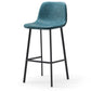 Contemporary Design Leather Counter Stool Low Back Armless Stools with Metal Base Blue 1 Piece Clearhalo 'Bar Furniture' 'Bar Stools' 'bar_stools' 'furn' 'furn_bar_stools' 'Furniture' 'furniture_bar_stools' 'Kitchen & Dining Furniture' 4769255
