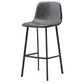 Contemporary Design Leather Counter Stool Low Back Armless Stools with Metal Base Grey 1 Piece Clearhalo 'Bar Furniture' 'Bar Stools' 'bar_stools' 'furn' 'furn_bar_stools' 'Furniture' 'furniture_bar_stools' 'Kitchen & Dining Furniture' 4769261