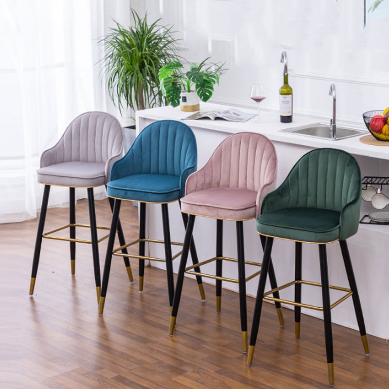 Metal Contemporary Dining Room Arm Stool Kitchen Low Back Bar Stool Clearhalo 'Bar Furniture' 'Bar Stools' 'bar_stools' 'furn' 'furn_bar_stools' 'Furniture' 'furniture_bar_stools' 'Kitchen & Dining Furniture' 4769268